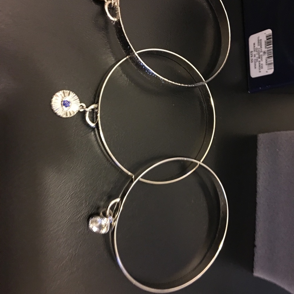 Charms Three Bangle Bracelets - Picture 2 of 3